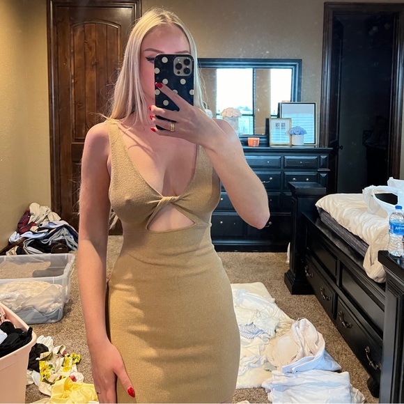 COPY - FREE PEOPLE Islander Mini Dress / Sand Heather - Picture 7 of 8